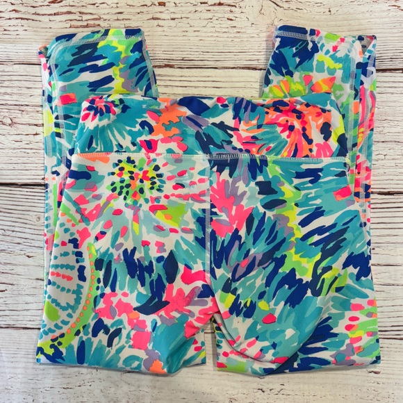 Lilly Pulitzer Luxletic Weekender 21" High Rise Crop Legging in Dive In Sz S - Picture 9 of 11